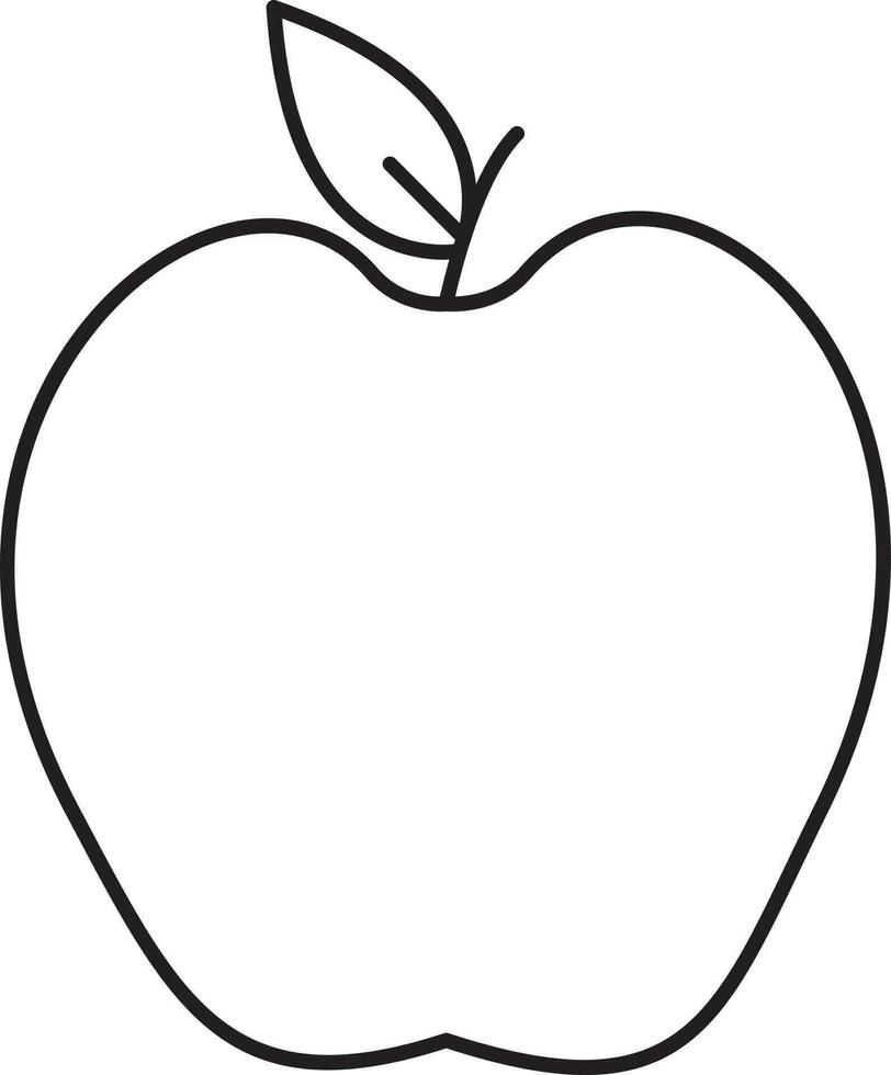 Illustration Of Apple Icon In Line Art. vector