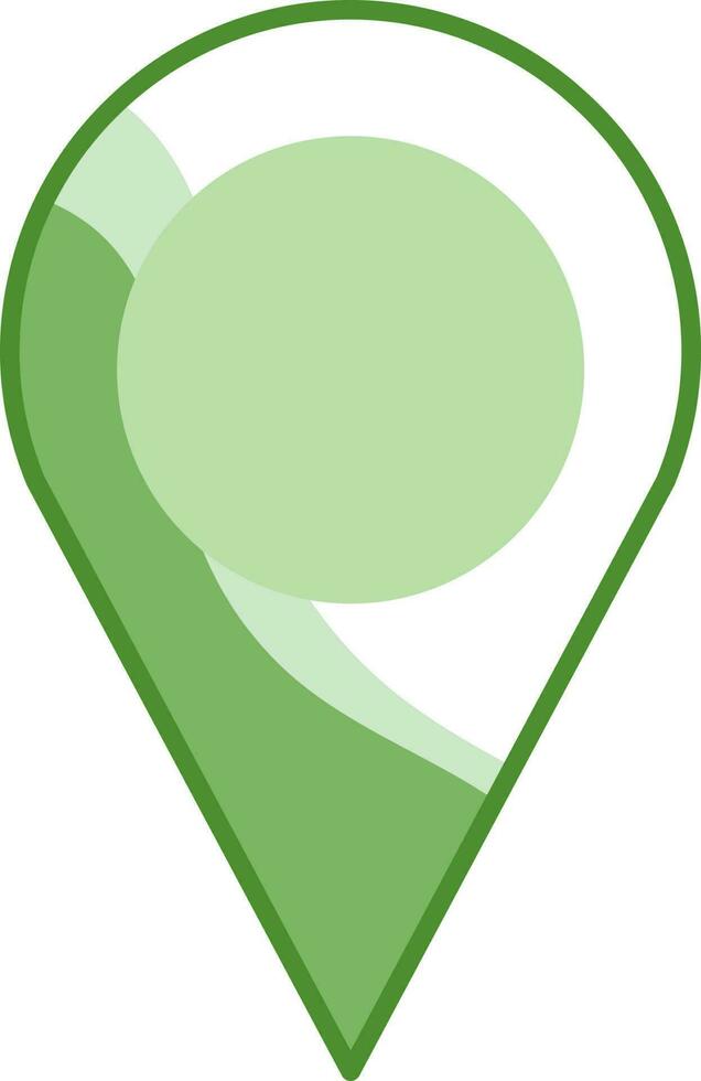 Green And White Illustration Of Gps Icon Or Symbol. vector
