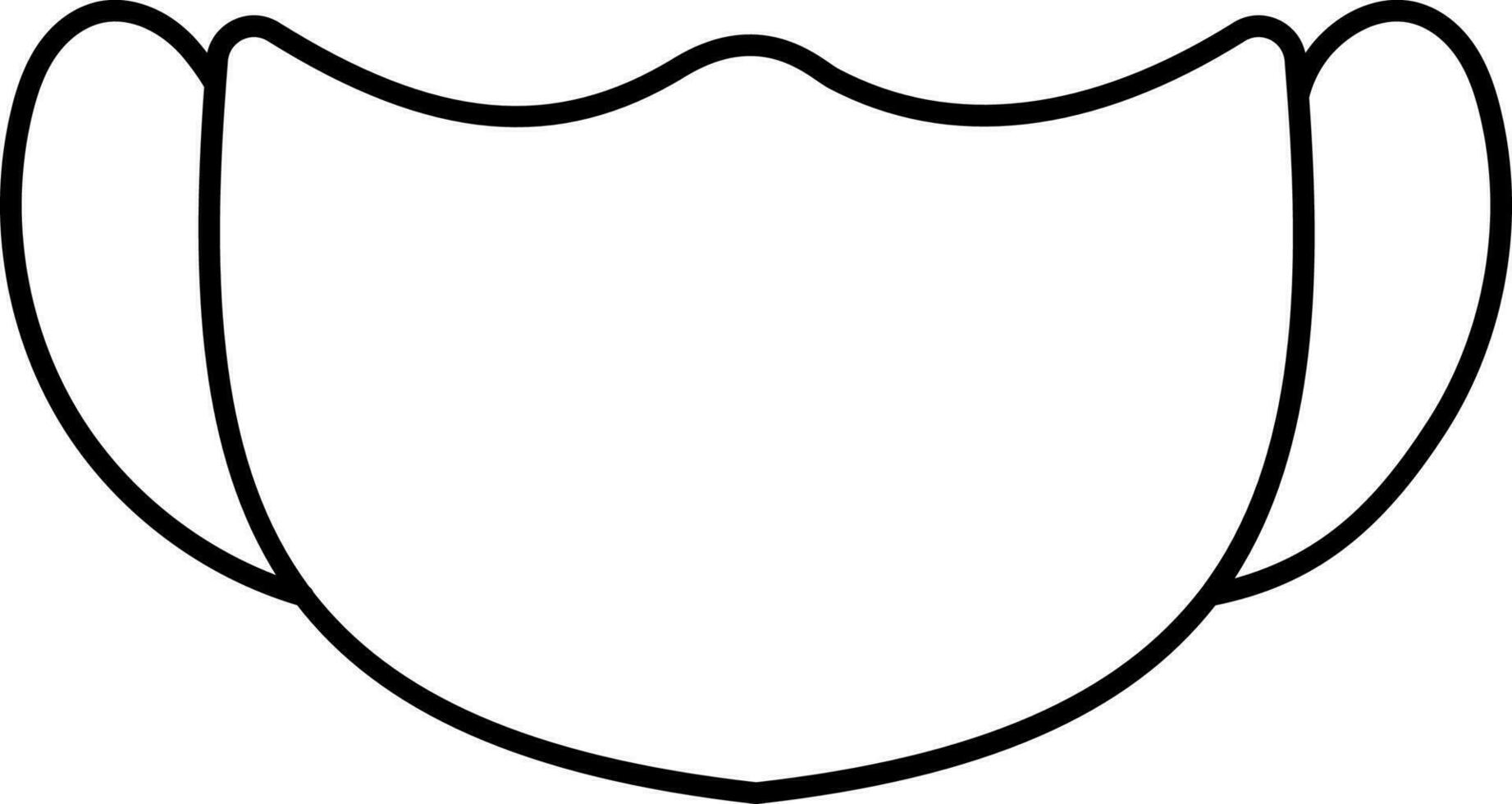 Isolated Medical Mask Icon In Lineal Style. vector