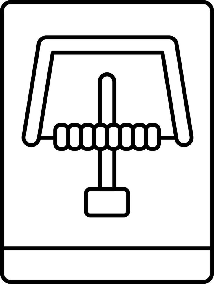 Black Outline Illustration Of Mousetrap Icon. vector