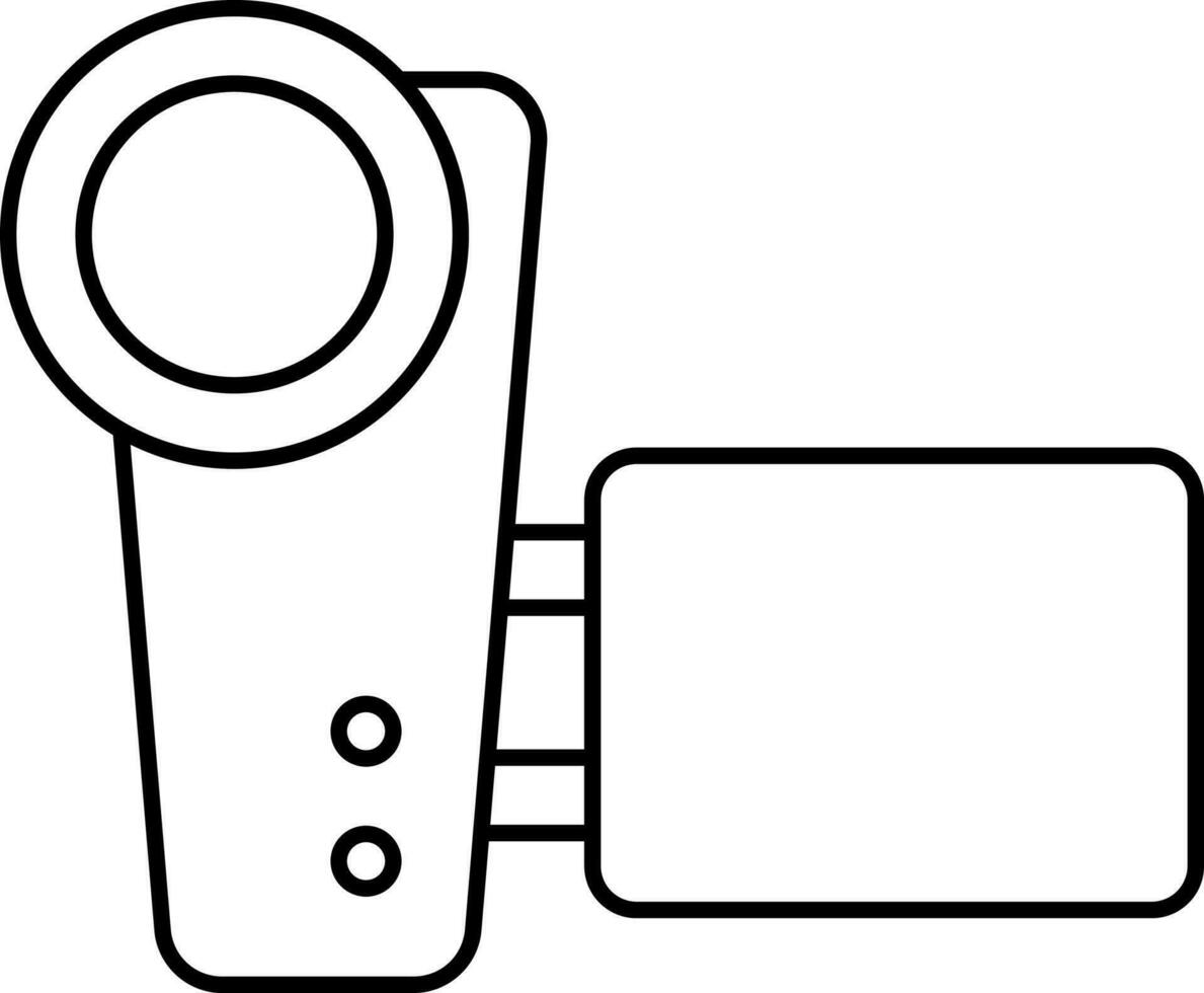 Isolated Handycam Icon In Linear Style. vector