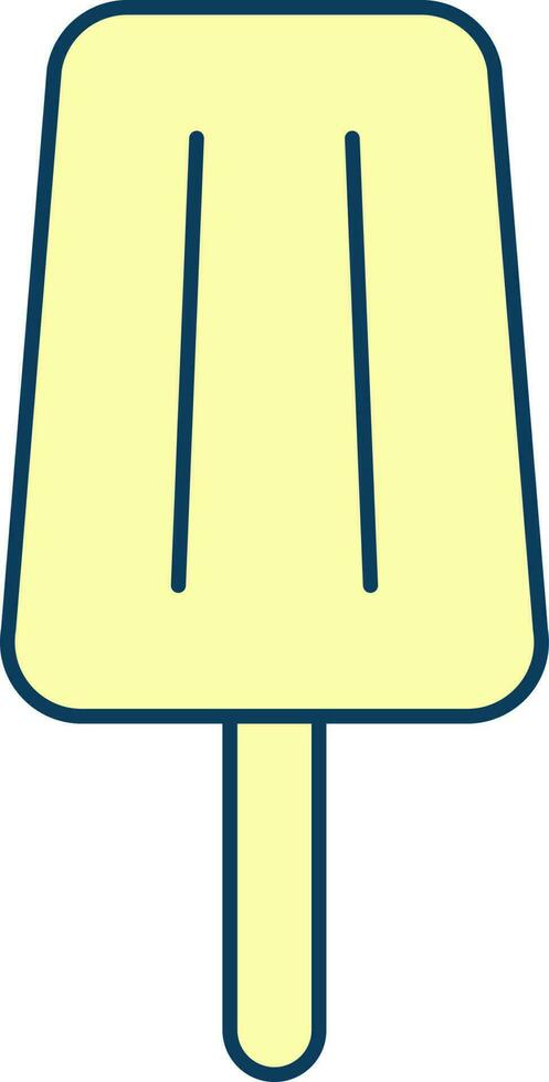 Yellow Ice Pop Icon On White Background. vector