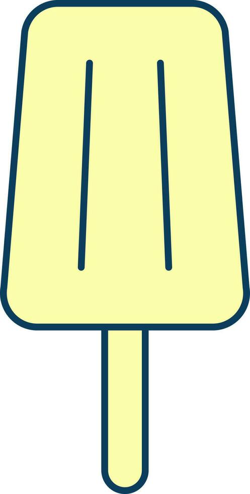 Yellow Ice Pop Icon On White Background. vector