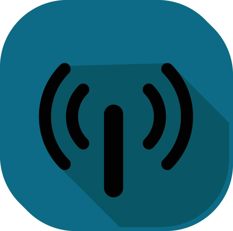 Black And Teal Hotspot Symbol Square Icon. vector