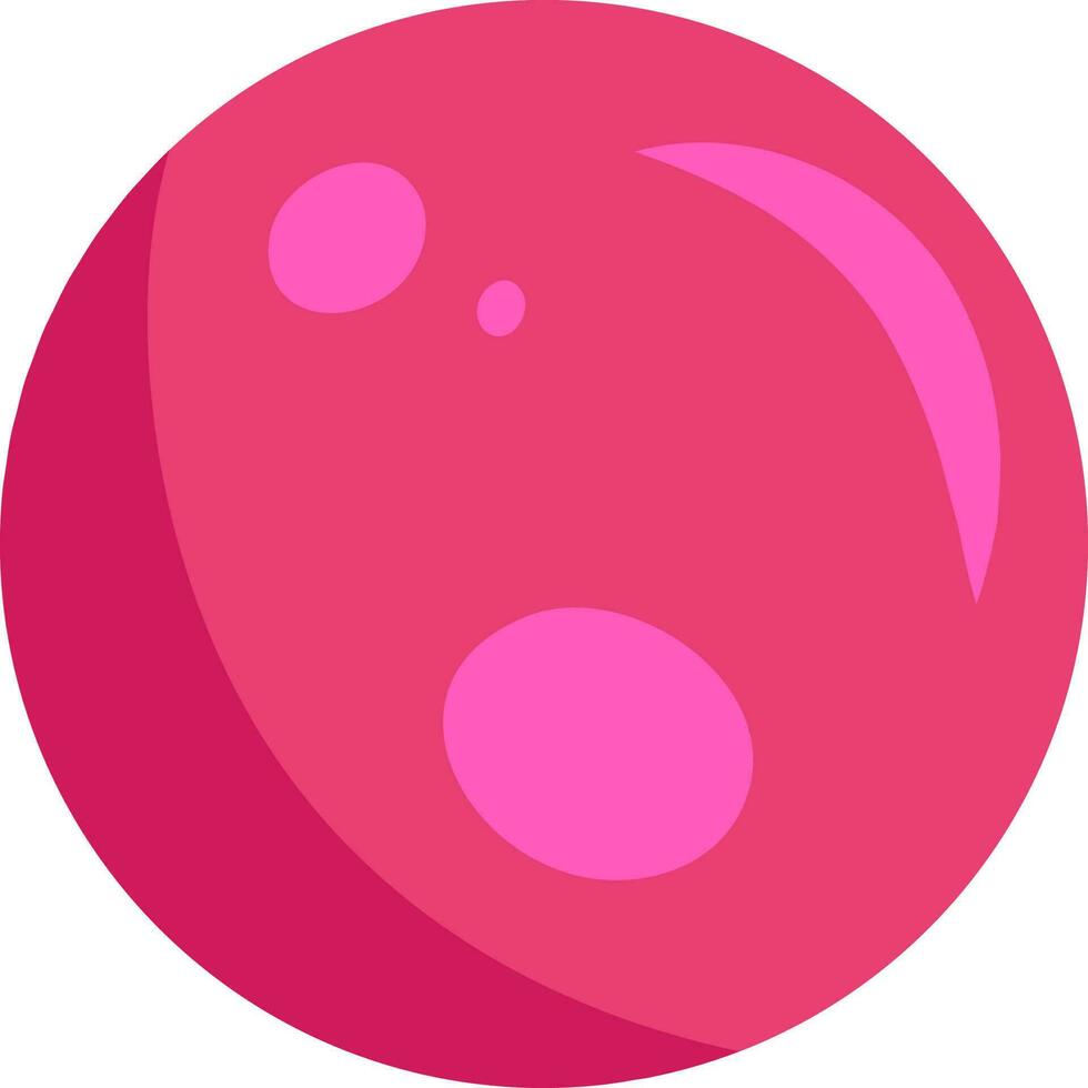 plano estilo planeta icono en rosado color. vector