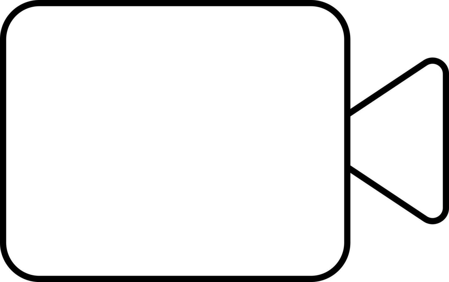 Black Stroke Illustration Of Video Camera Icon. vector