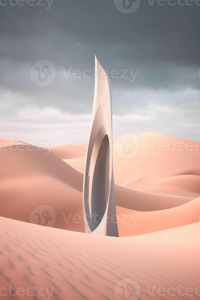 illustration of a desert abstract tech. photo