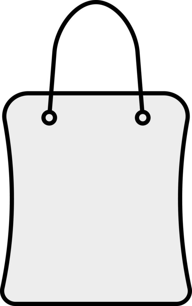 Flat Style Carry Bag Icon In Grey Color. vector