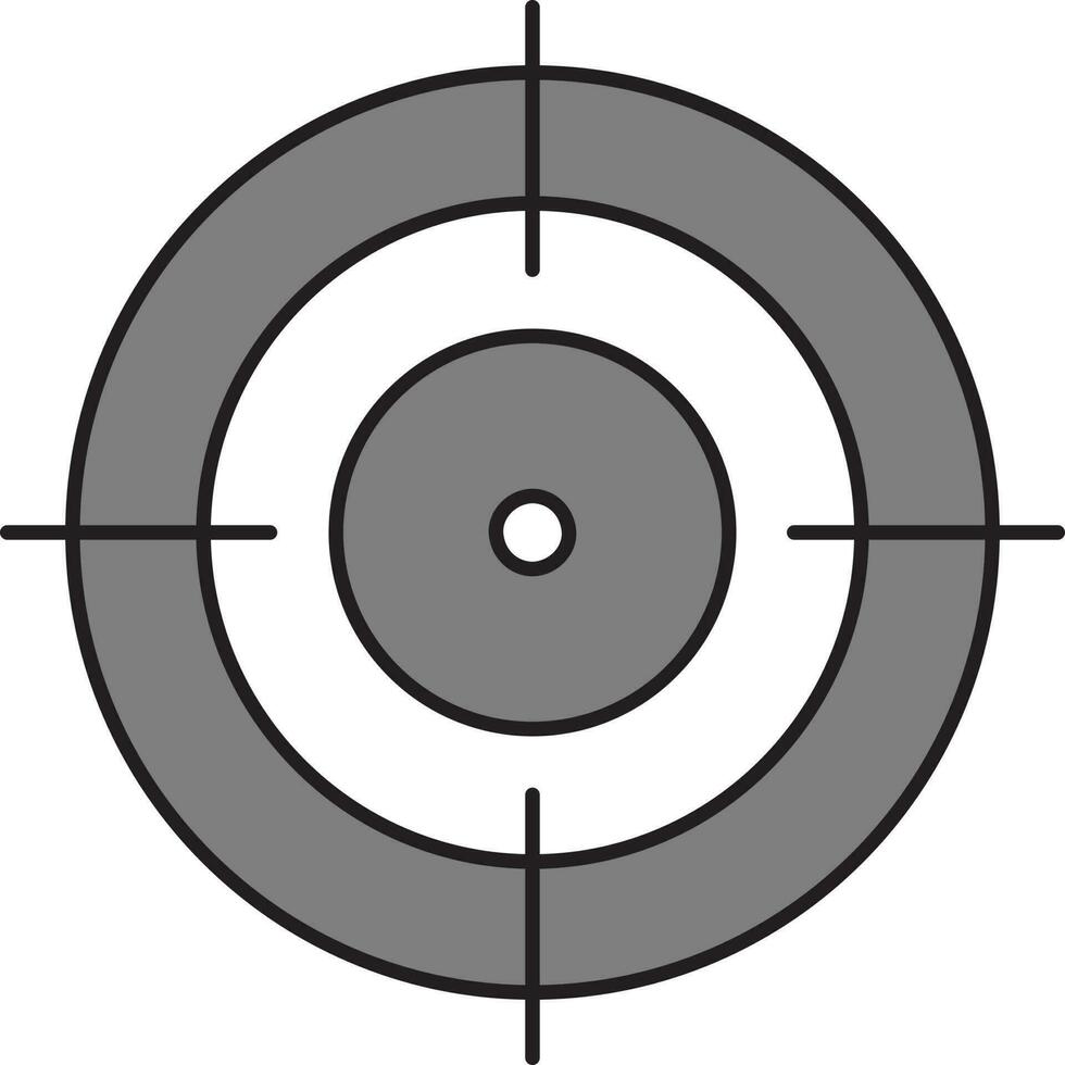 Target Symbol Or Icon In Grey Color. vector