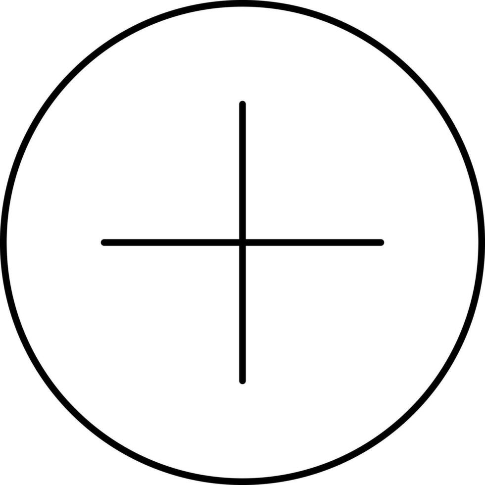 Isolated Add Or Plus Button Thin Linear Icon. vector