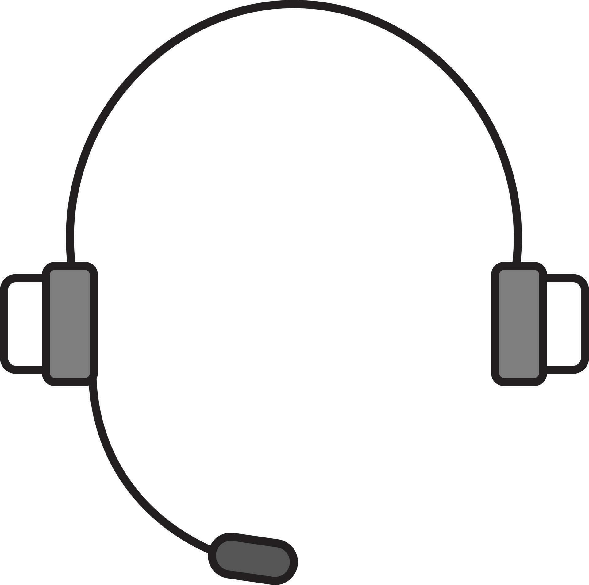 Grey Mic Headphone Icon In Flat Style. 24160097 Vector Art at Vecteezy