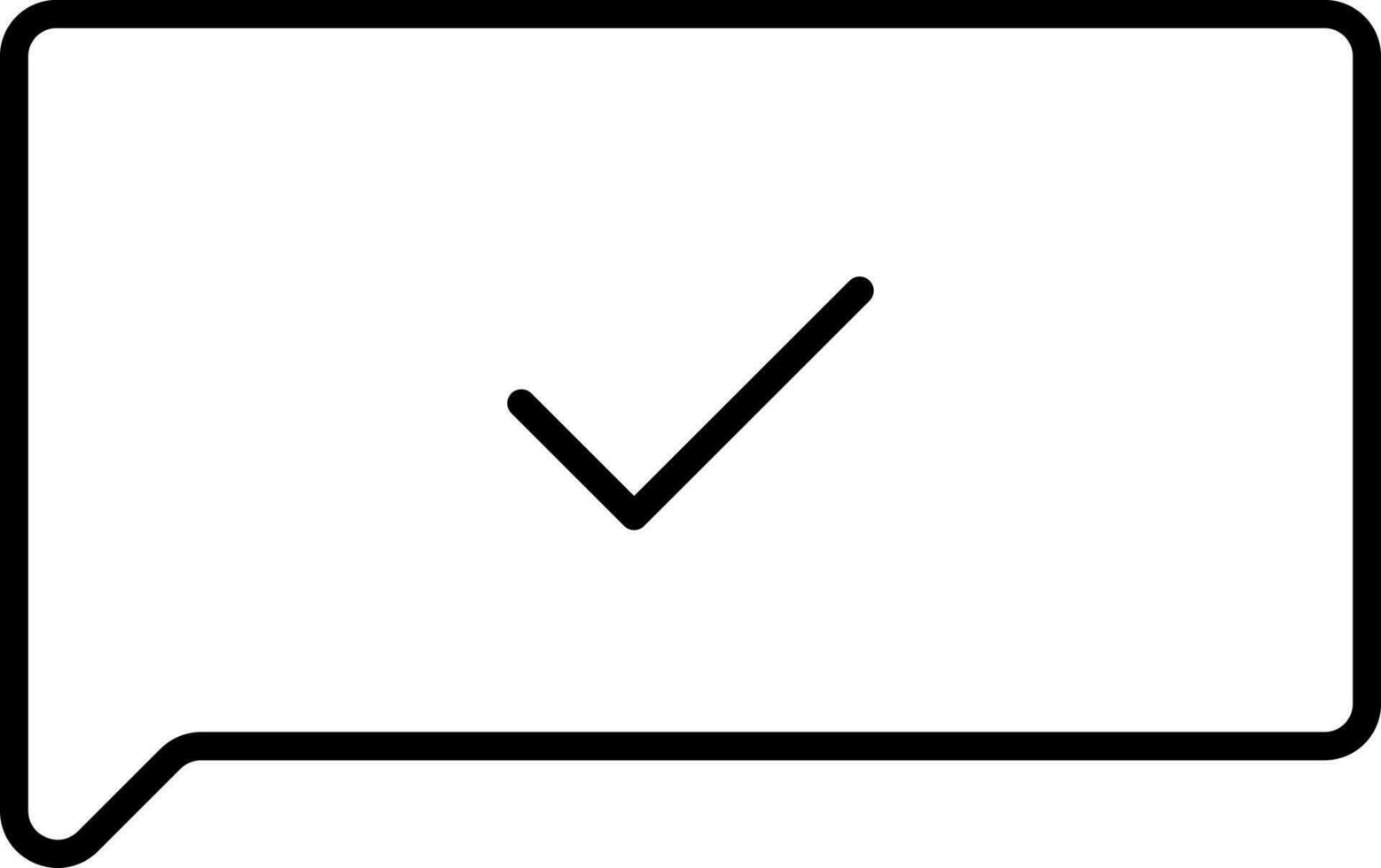 Check Message Icon In Linear Style. vector