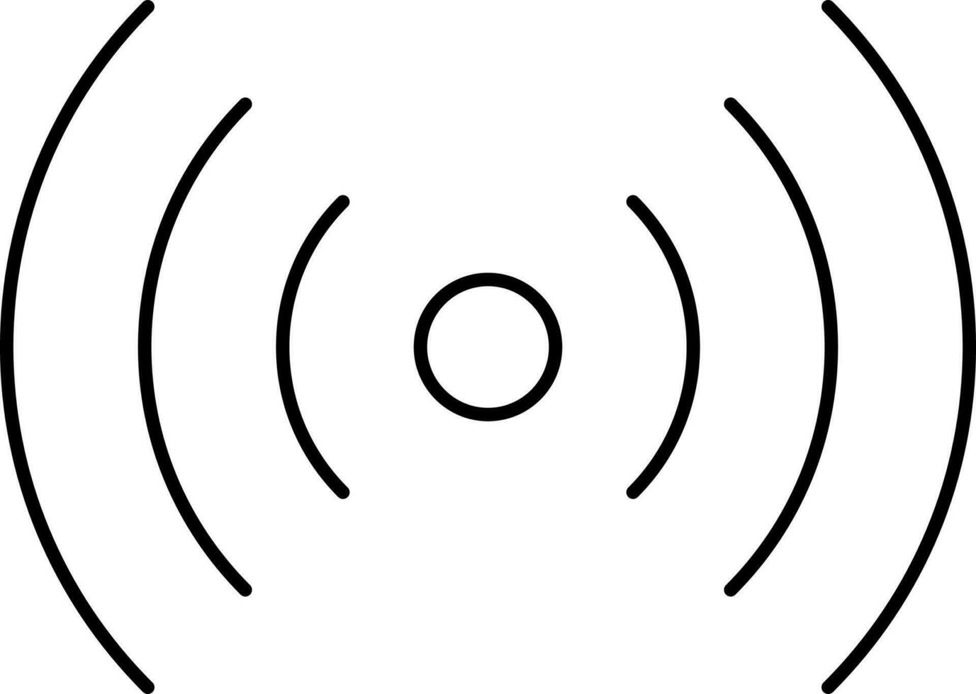 Hotspot Or Wifi Icon In Black Line Art. vector