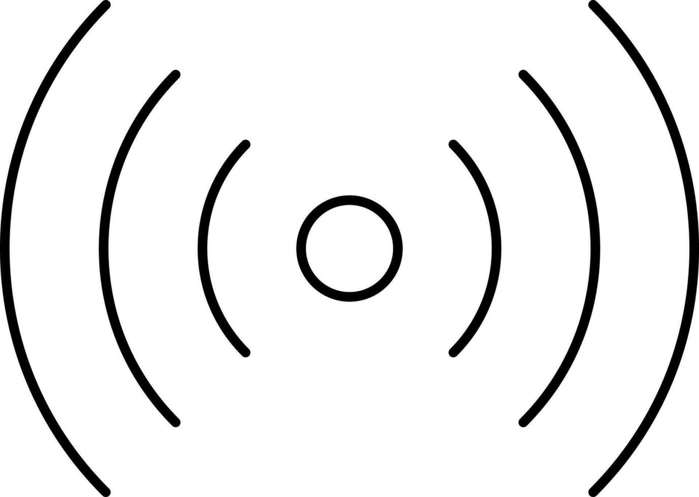 Hotspot Or Wifi Icon In Black Line Art. vector