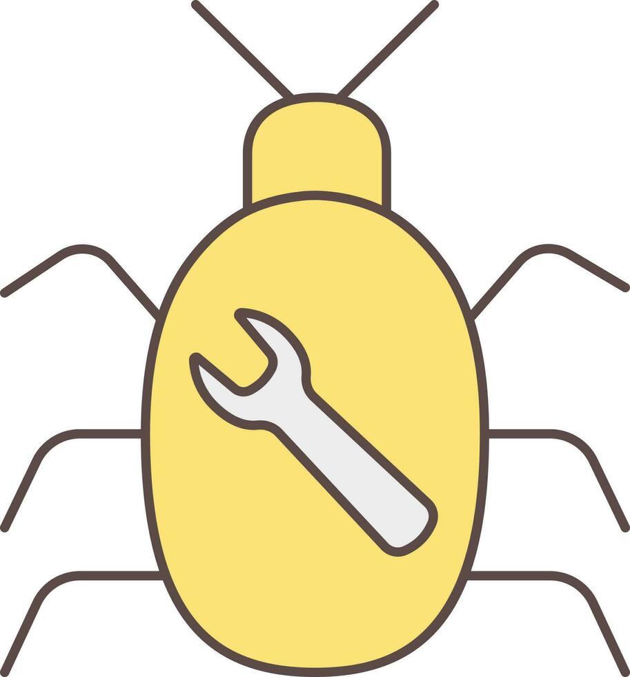 error fijación icono en amarillo y gris color. vector