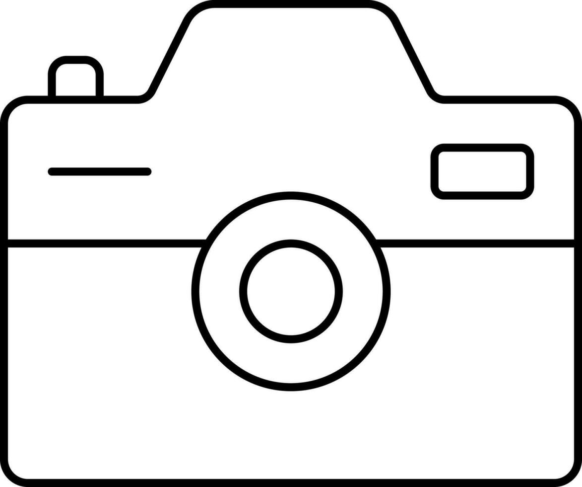 Isolated Camera Icon In Black Thin Line Art. vector