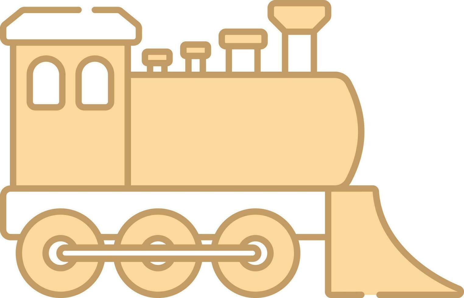 Flat Illustration Of Peach Train Icon. vector