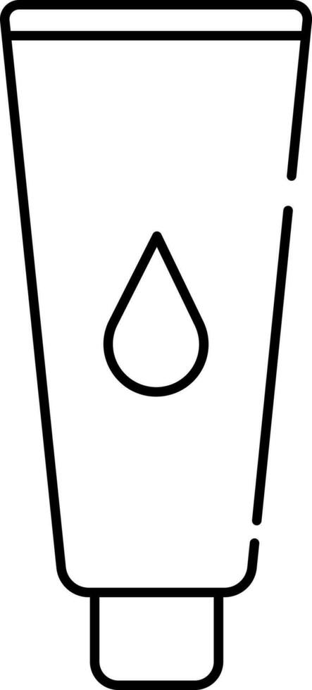 Black Thin Line Art Of Drop With Tube Icon. vector