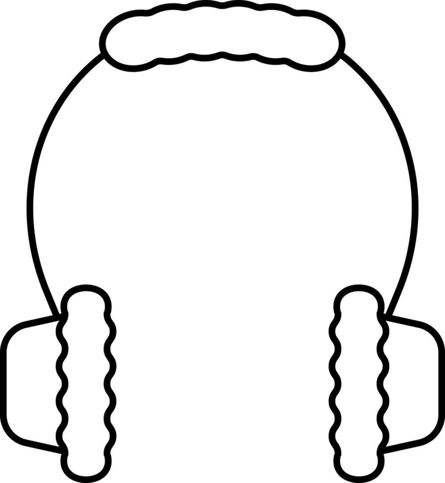 Isolated Earmuffs Icon In Thin Line Art. vector