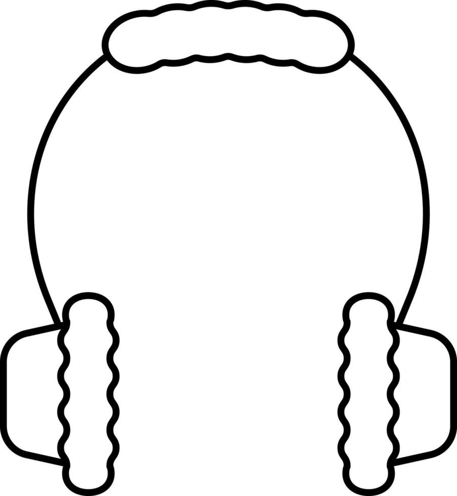 Isolated Earmuffs Icon In Thin Line Art. vector