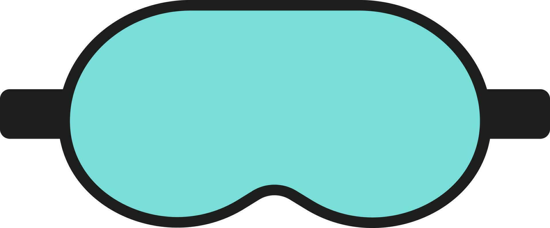 Blue And Black Glasses Icon In Flat Style. vector