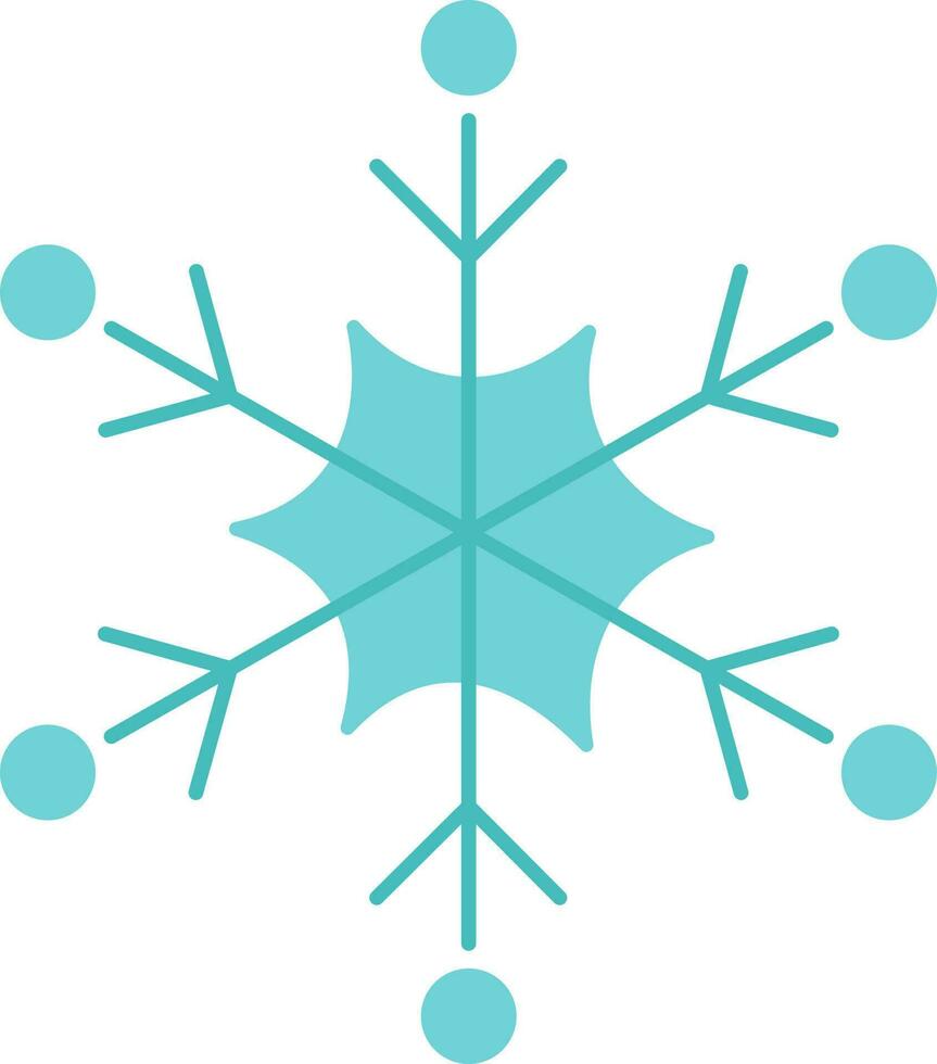 Isolated Snowflake Icon In Blue Color. vector