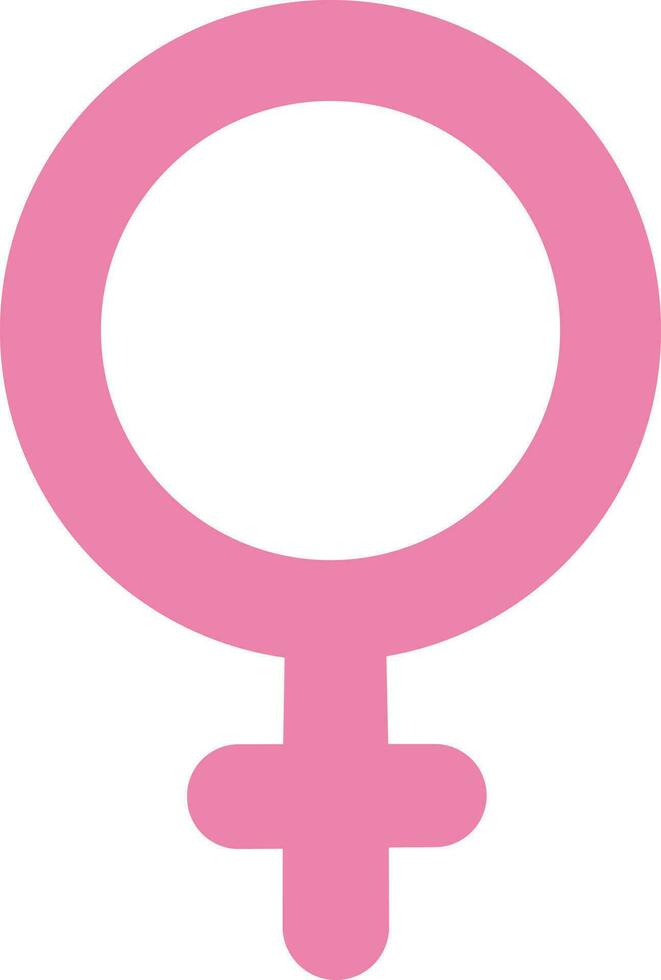 Isolated Female Gender Symbol Or Icon. vector