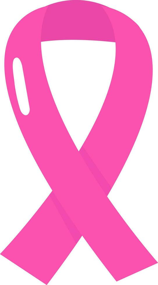 Isolated Pink Color Awareness Ribbon Icon. vector