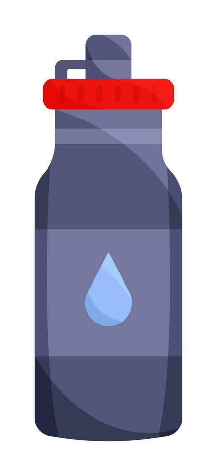 Isolated Colorful Sticker Of Water Bottle Icon Flat Style. vector