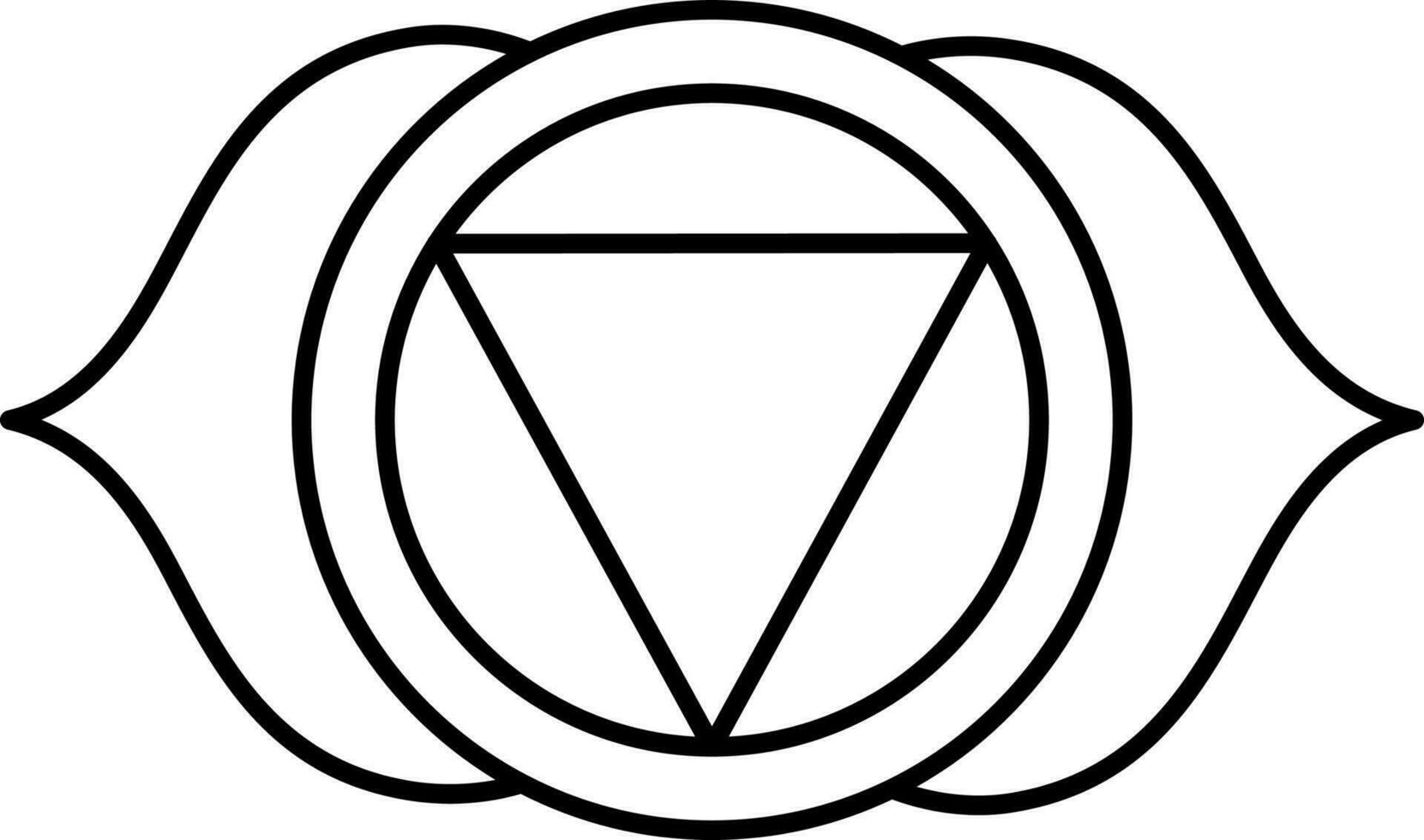 Isolated Ajna Icon In Thin Line Art. vector