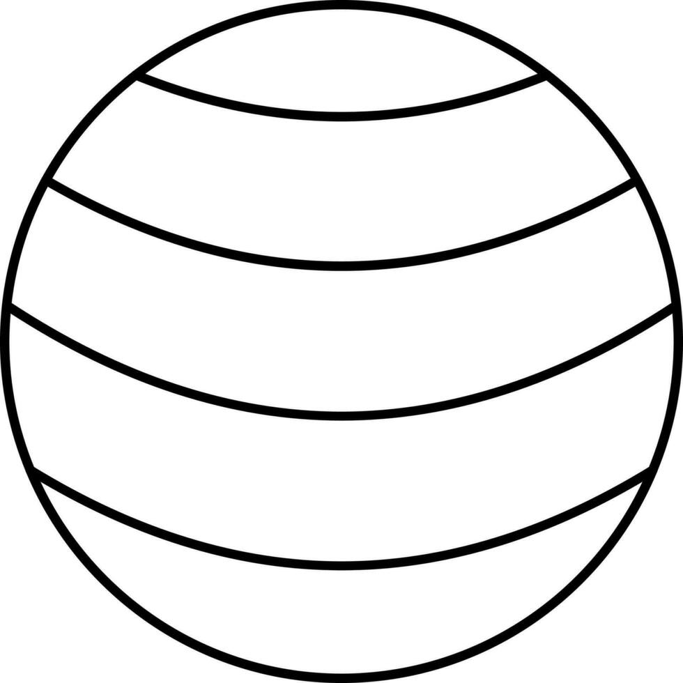 Illustration Of Yoga Ball Icon. vector