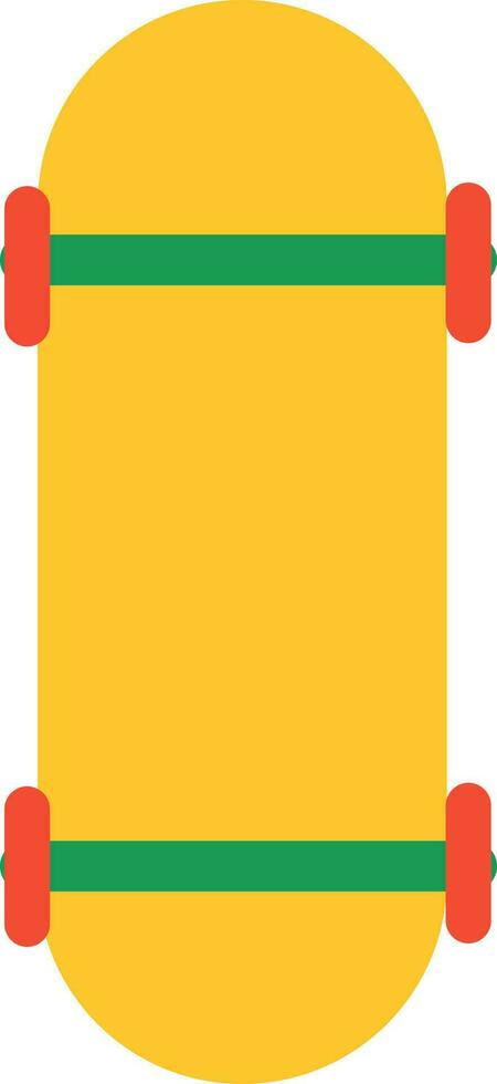 amarillo patinar tablero plano icono o símbolo. vector