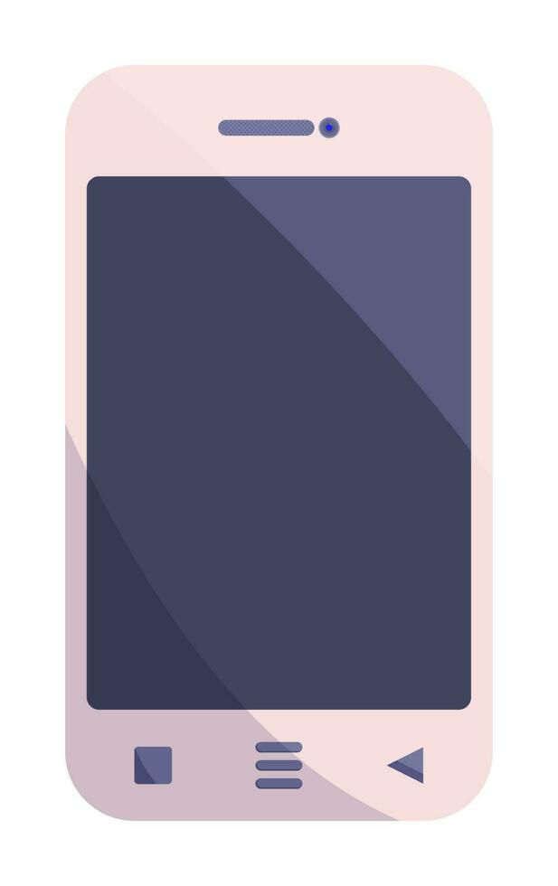Illustration Of Smart Phone Mobile Sticker In Flat Design. vector