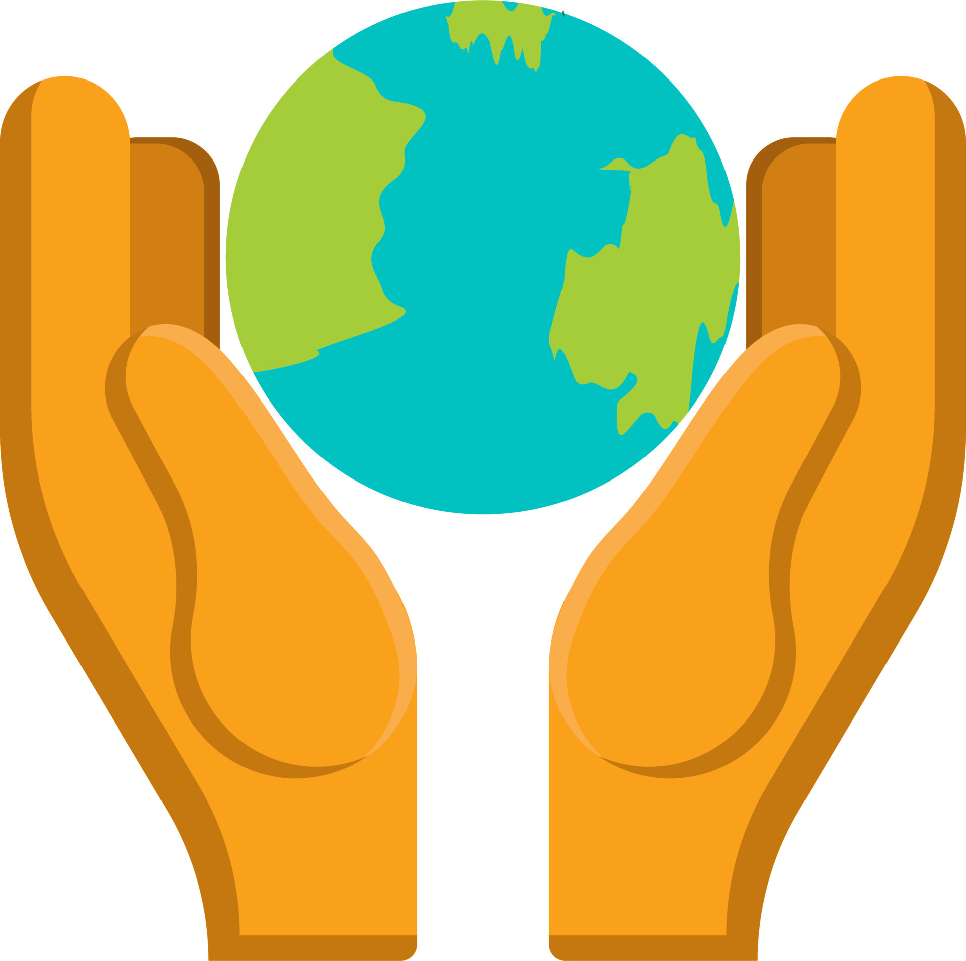 Flat Earth Globe Holding Hand Icon Or Symbol. 24160814 Vector Art at