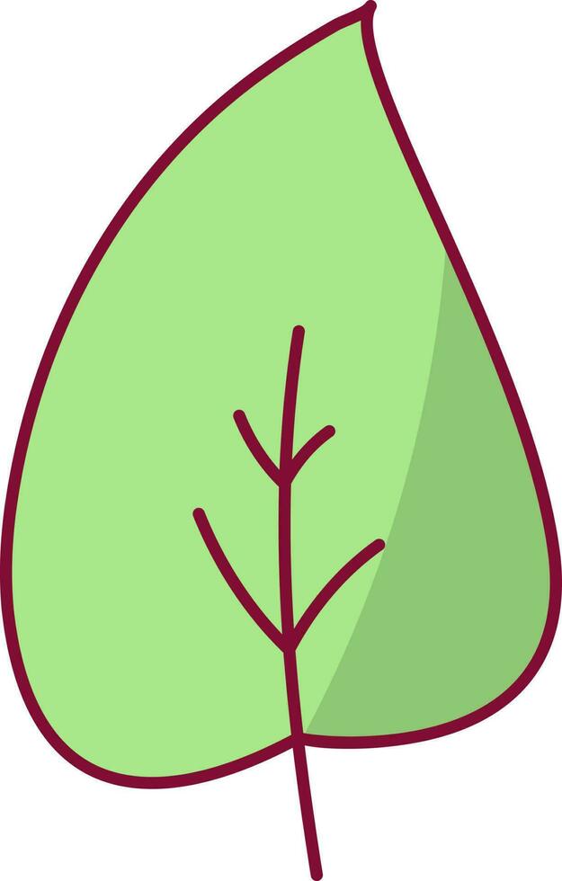 Isolated Betel Leaf Flat Icon. vector