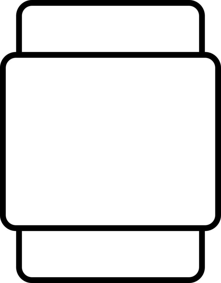 Vaping Glass Icon In Black Outline. vector