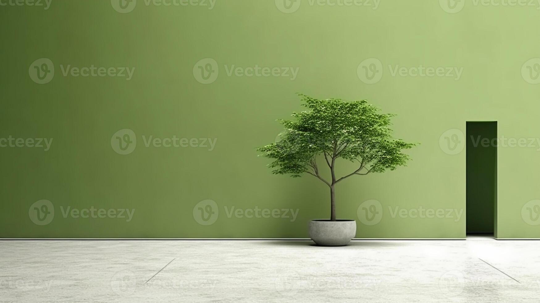 A stunning image of a minimalist green, showcasing the magical elegance found in simplicity. photo