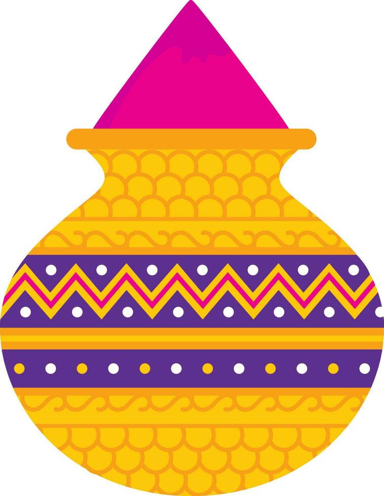 Dry Paint Powder Pot Flat Icon. vector