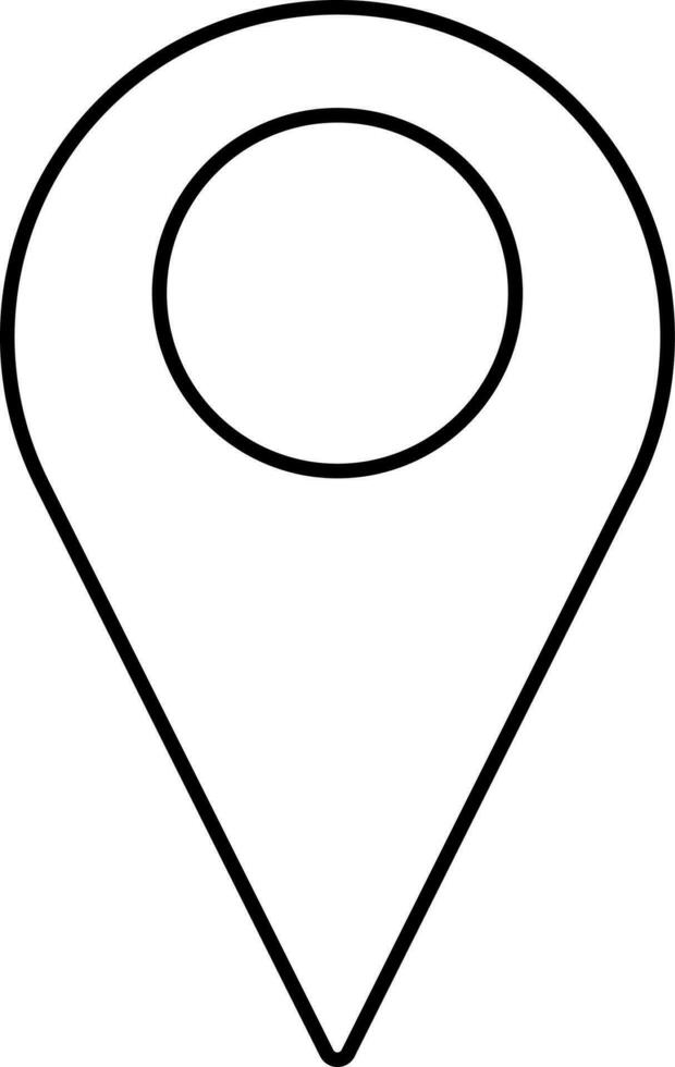 Isolated Navigation Or Location Icon In Line Art. vector