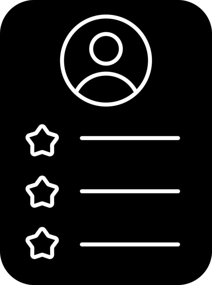 User Rating Icon In Glyph Style. vector