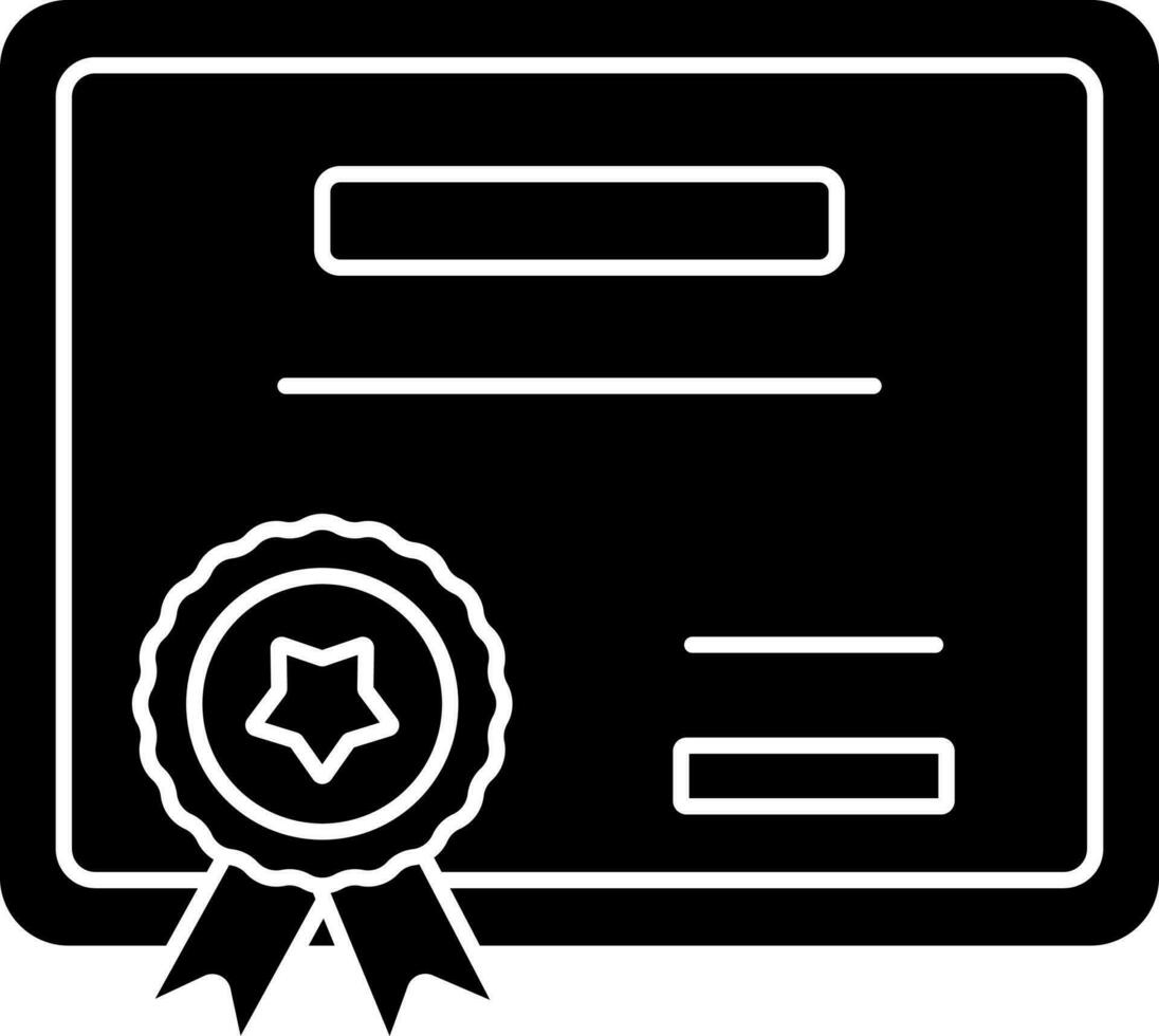 Flat Style Certificate Icon. vector