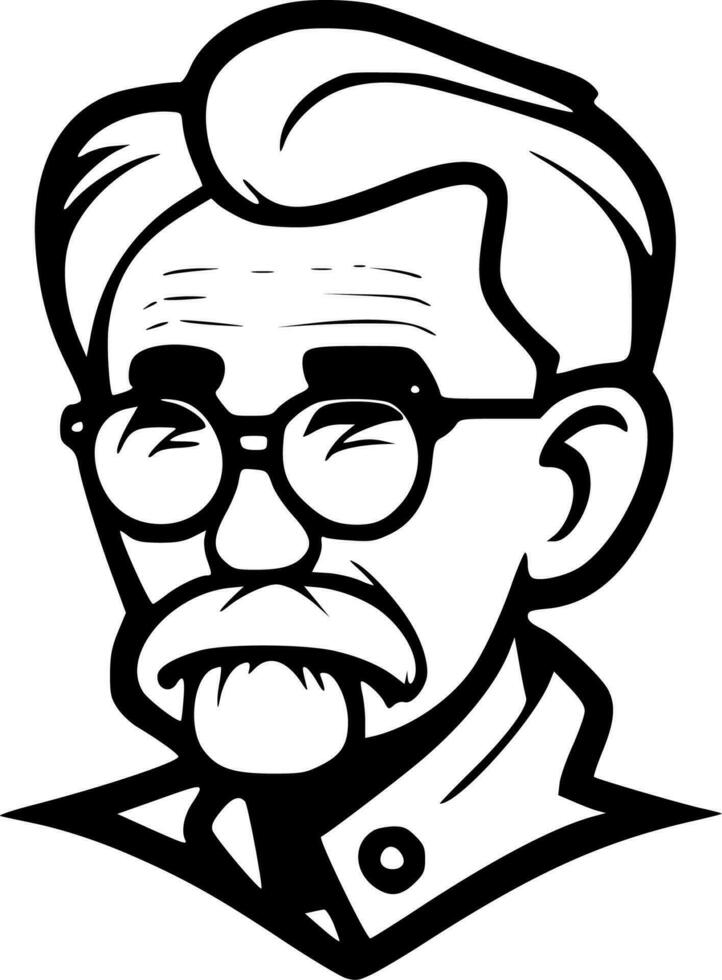 Senior, Minimalist and Simple Silhouette - Vector illustration
