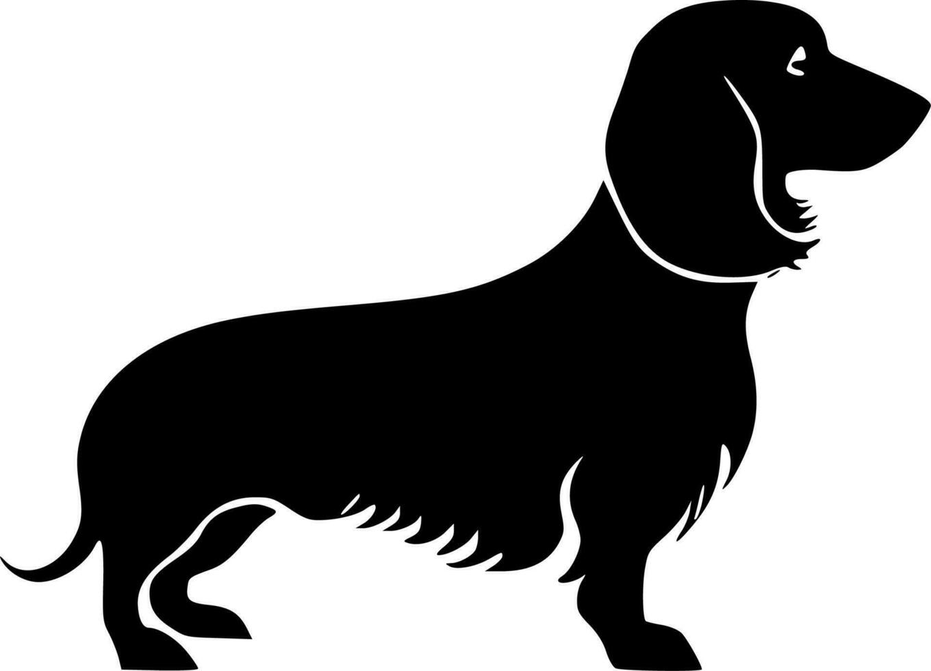 perro tejonero - minimalista y plano logo - vector ilustración
