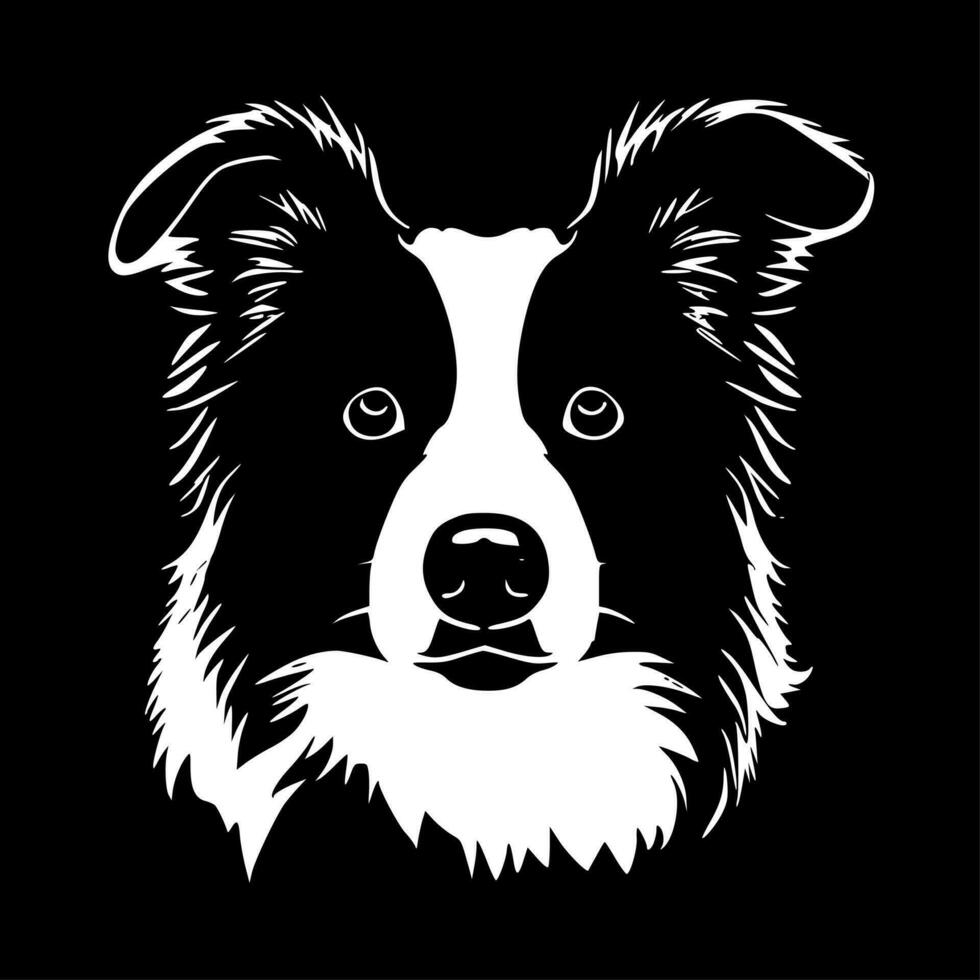 Border Collie - Minimalist and Flat Logo - Vector illustration