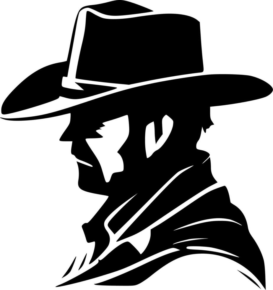 Cowboy, Minimalist and Simple Silhouette - Vector illustration