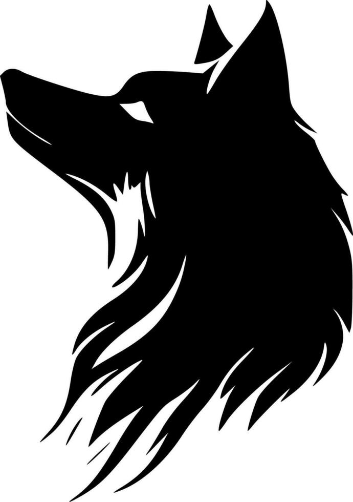 Wolf, Minimalist and Simple Silhouette - Vector illustration