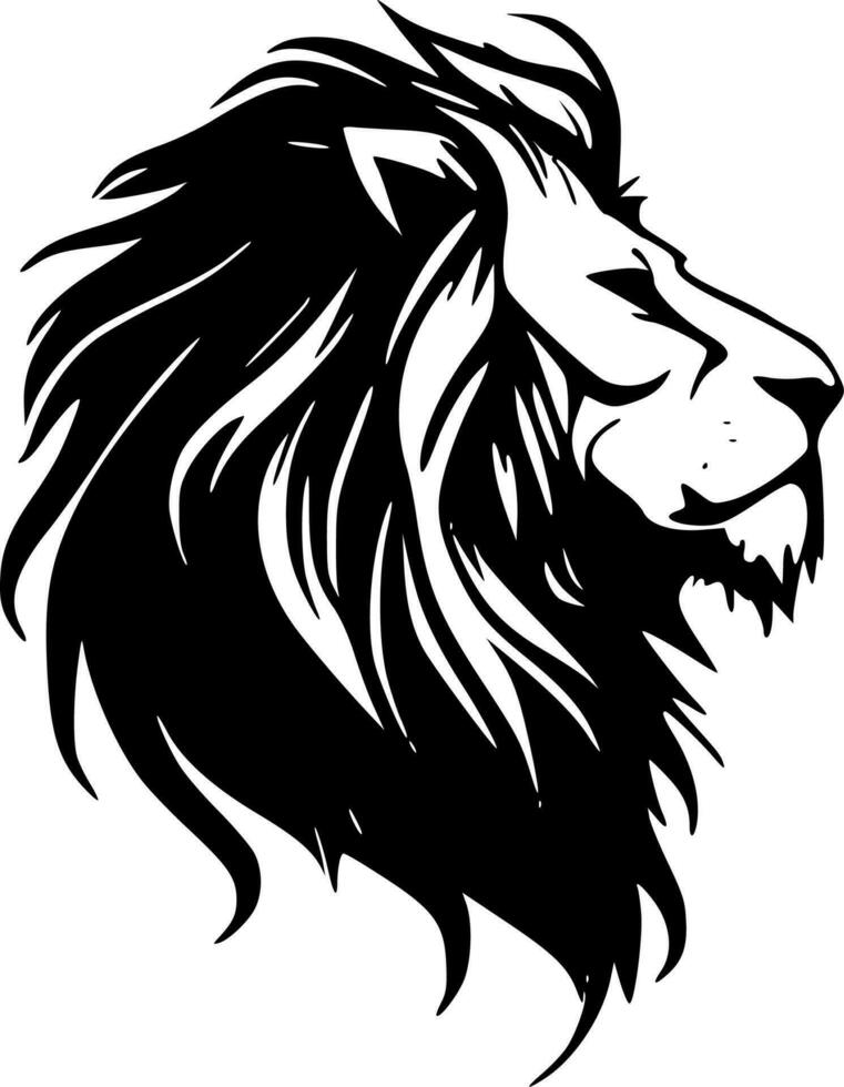 Lion, Minimalist and Simple Silhouette - Vector illustration