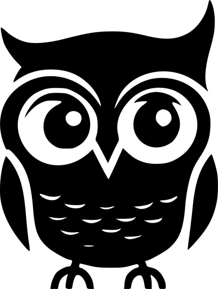 Owl - Black and White Isolated Icon - Vector illustration 24161251 ...