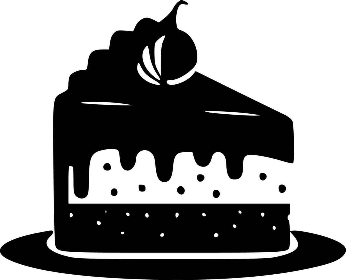 Cake, Minimalist and Simple Silhouette - Vector illustration