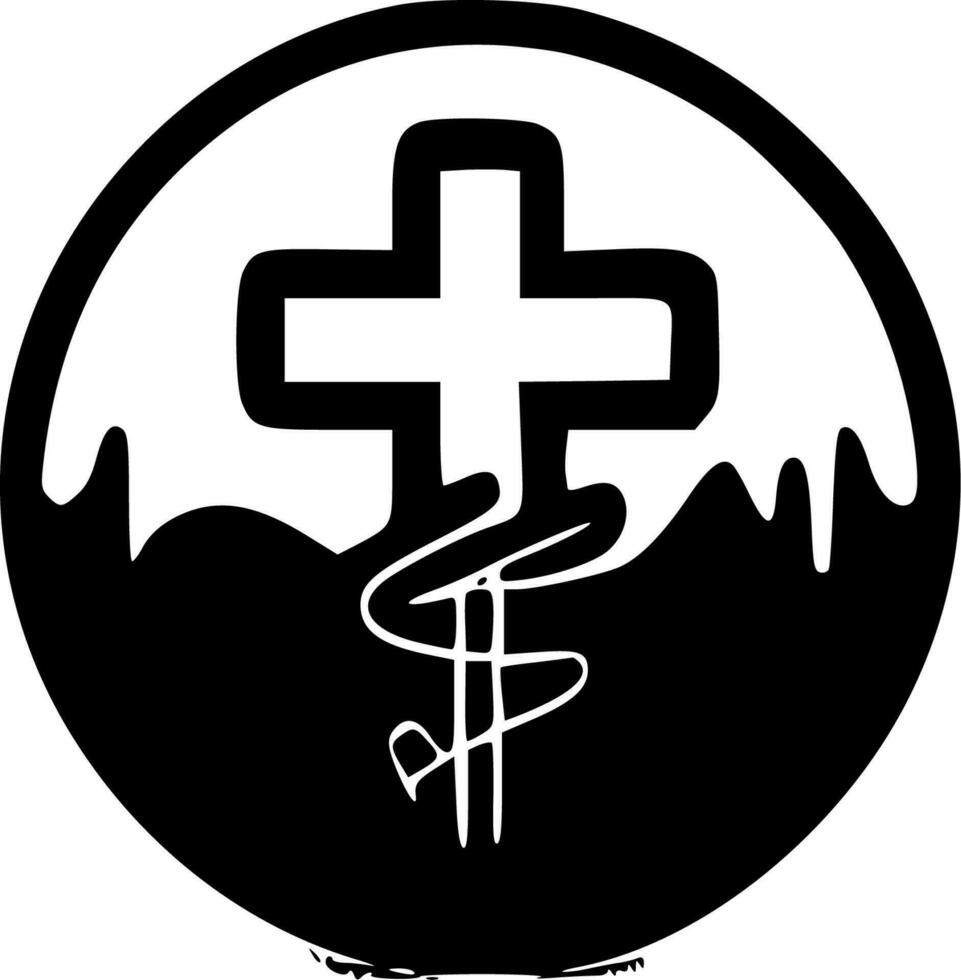 médico - minimalista y plano logo - vector ilustración